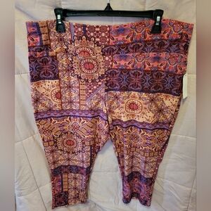 NWT Terra Sky Leggings Capti Pink Print 2X